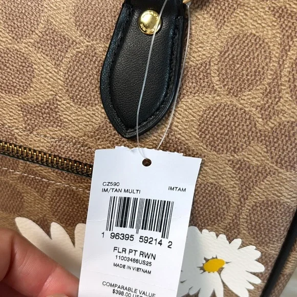 NWT💃Coach Rowan Satchel/Crossbody Bag In Signature Canvas With Floral Print - Picture 10 of 10